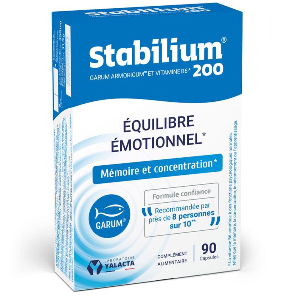 Stabilium 200 90 Capsules Garum Armoricum et Vitamine B6 Yalacta