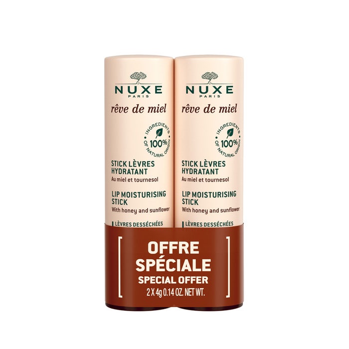 Nuxe Reve De Miel Stick Levres Hydratant Duo 2x4g