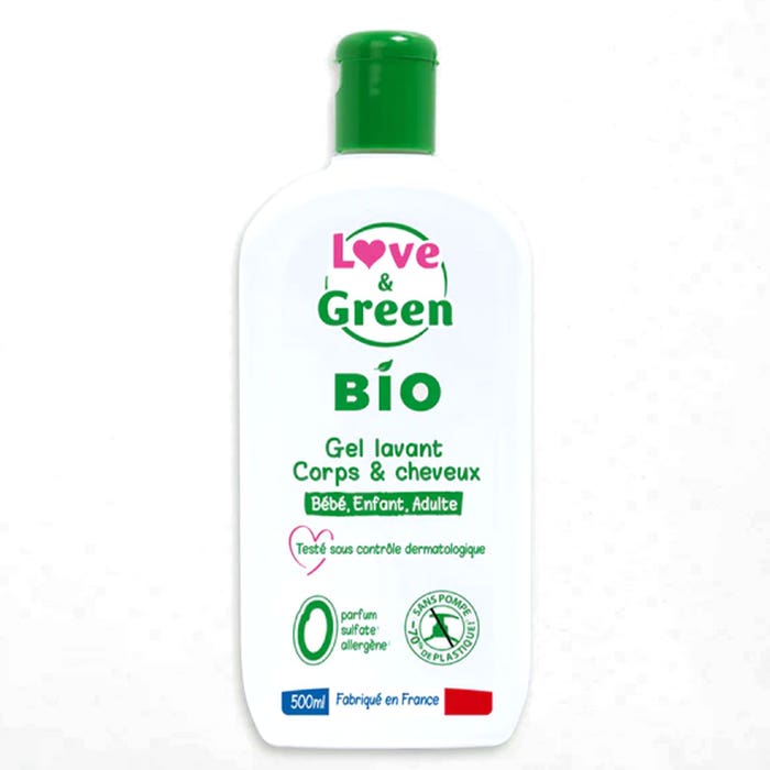 Love&Green Gel Lavant Bio Corps et cheveux 500ml