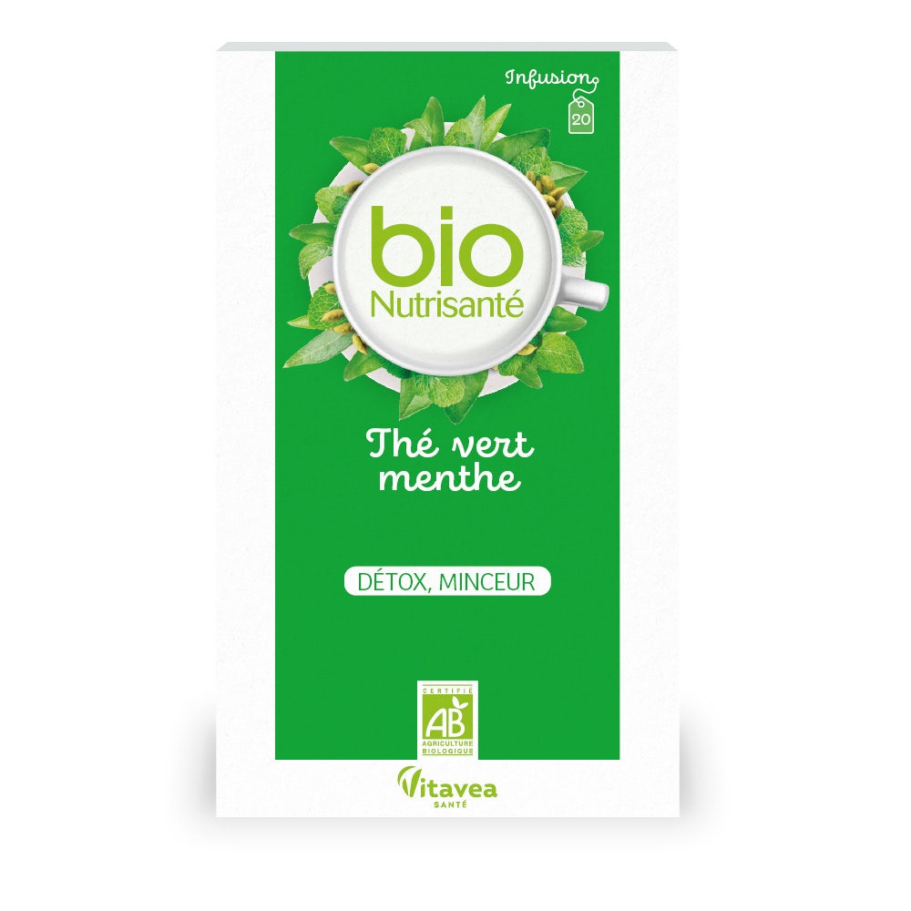 Vitavea Santé BioNutrisanté Infusion bio The Vert A La Menthe 20 sachets