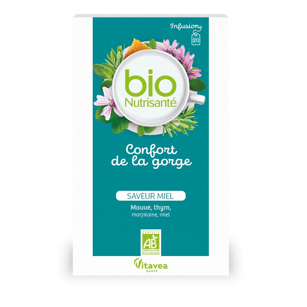 Vitavea Santé BioNutrisanté Infusion bio Confort De La Gorge 20 sachets