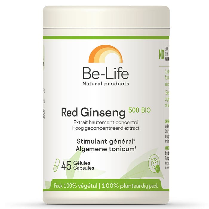 Be-Life Red Ginseng 500 Bio 45 gélules