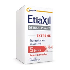 Etiaxil Detranspirant Déodorant Extrême Roll-On Traitement Transpiration Excessive Peaux Normales 15ml