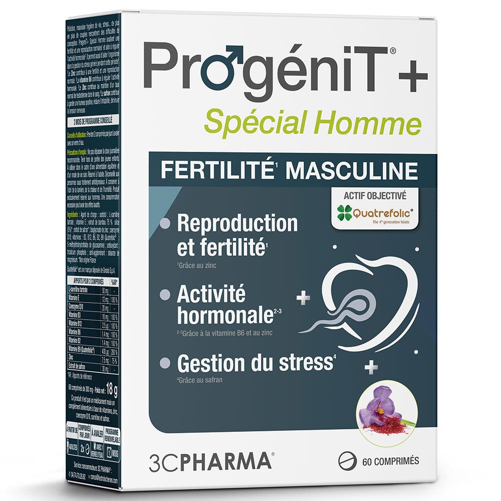 3C Pharma Progenit Homme 60 comprimés