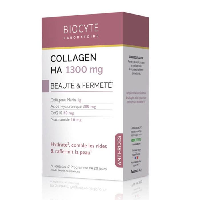Biocyte Anti-rides Collagen HA 1300mg Beauté et Fermeté 80 Gélules