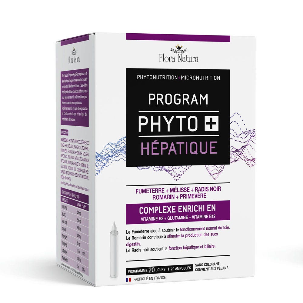 Flora Natura Program Phyto+ Hépatique 20 Ampoules Buvables de 10ml