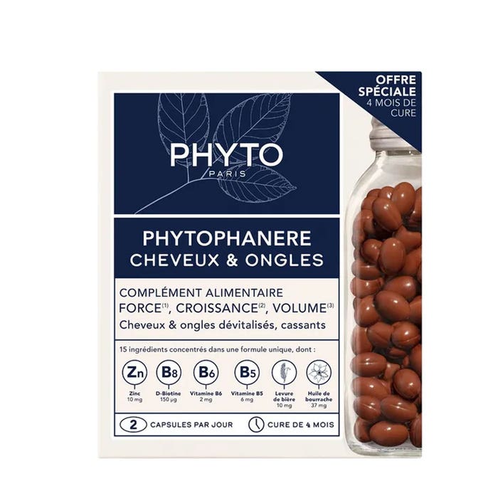 Cheveux Et Ongles 2x120 Capsules Phytophanere Phyto