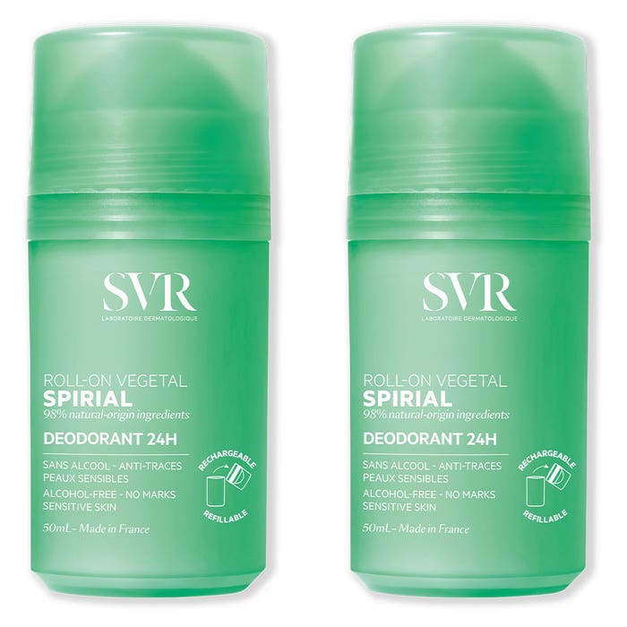 Svr Spirial Vegetal Roll-on Deodorant Anti-transpirant 48h 2x50ml