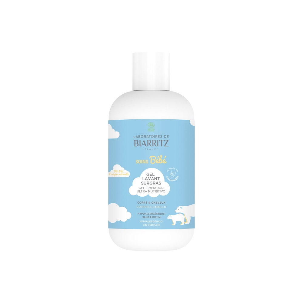 Laboratoires De Biarritz Bébé Gel lavant Surgras Bio Corps & Cheveux 200ml