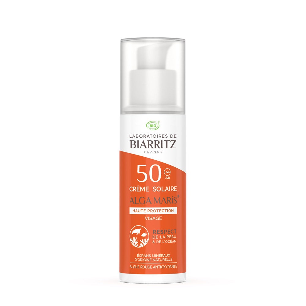 Laboratoires De Biarritz Solaires Crème Visage SPF50 Bio Haute protection 50ml