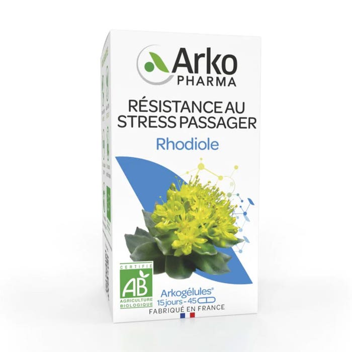 Arkopharma Arkogélules Résistance au Stress Passager Rhodiole Bio 45 Gélules