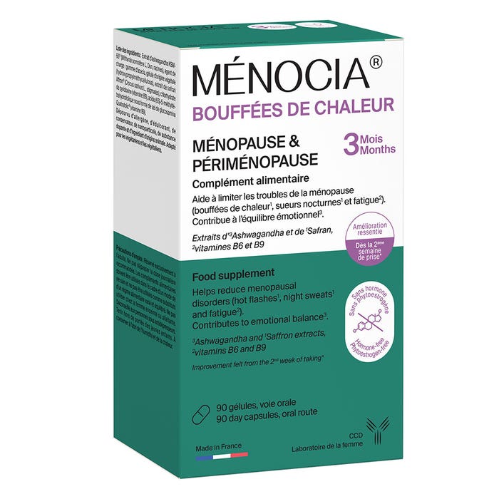 Ccd Ménocia Bouffées de chaleur Ménopause&Périménopause 90 gélules
