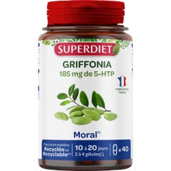 Superdiet Griffonnia 185mg de 5-HTP Moral 40 Gélules