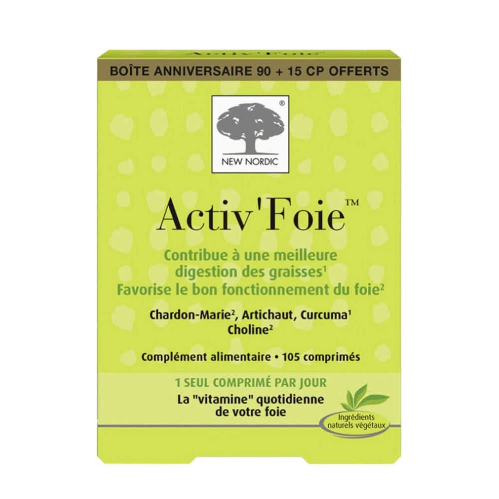 New Nordic Activ'foie 90 Comprimes + 15 offerts