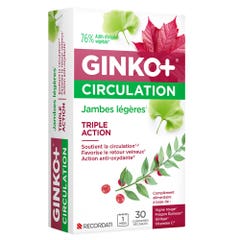 Ginko+ Circulation Jambes Légères 30 comprimés