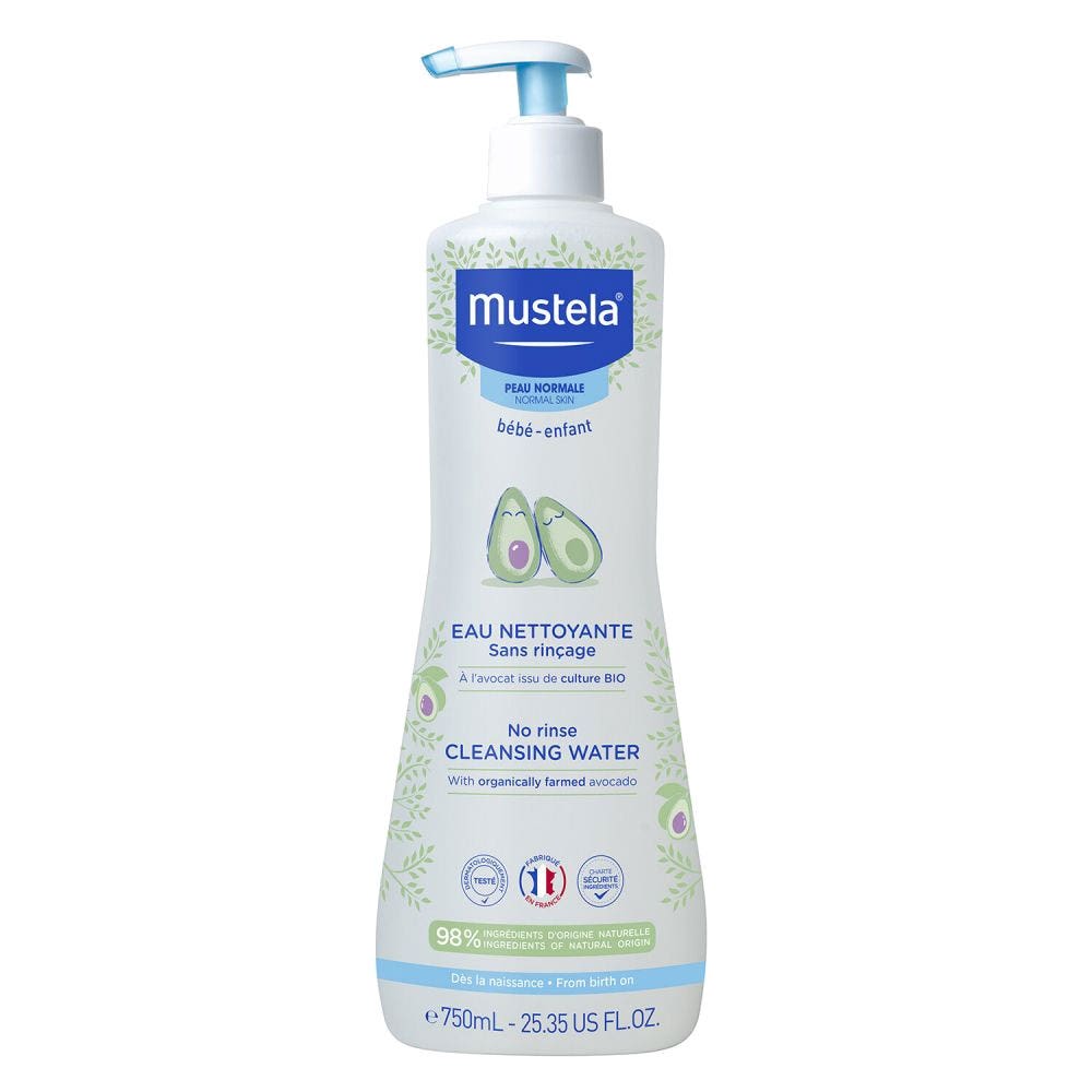 Mustela Eau Nettoyante Sans Rincage Peaux Normales 750ml
