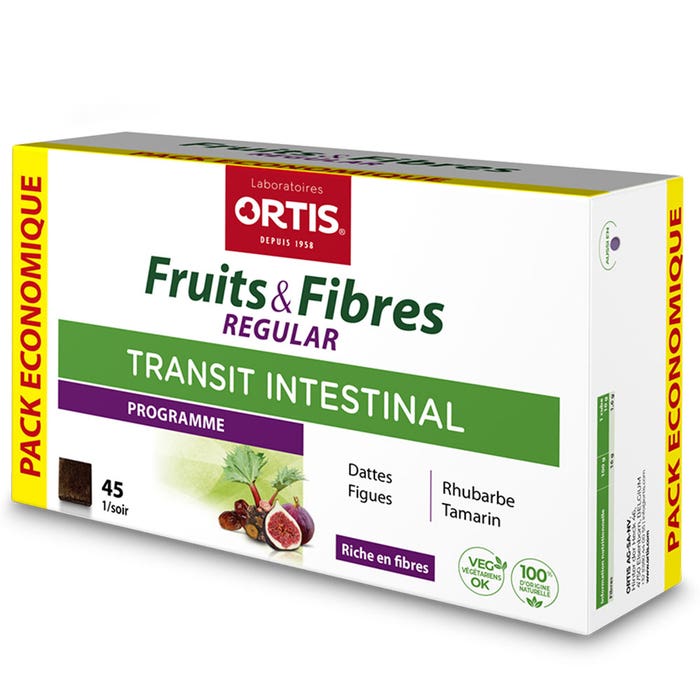 Ortis Fruits & Fibres Regular Transit Intestinal 45 Cubes