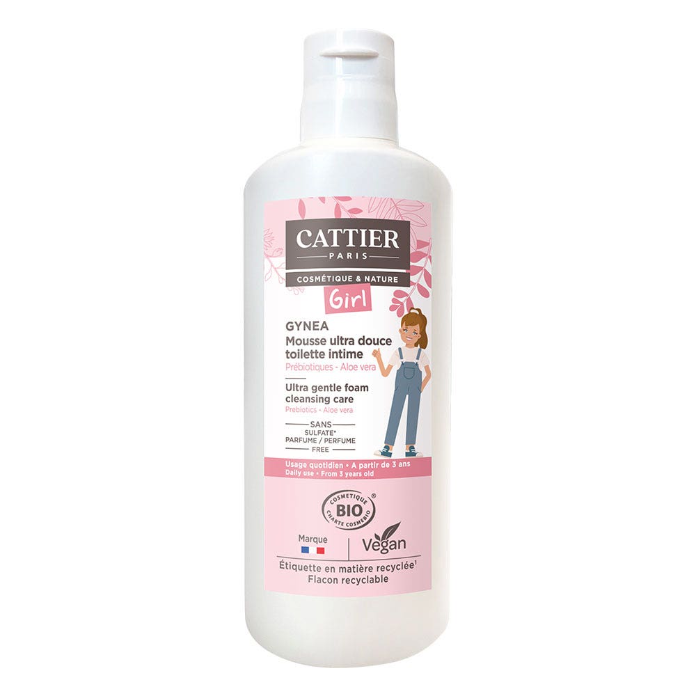 Cattier Gynea Mousse Ultra Douce Toilette Intime Girl A partir de 3 ans 150ml