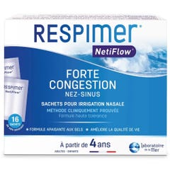 Respimer Netiflow Sachets Pour Irrigation Nasale Forte Congestion x16