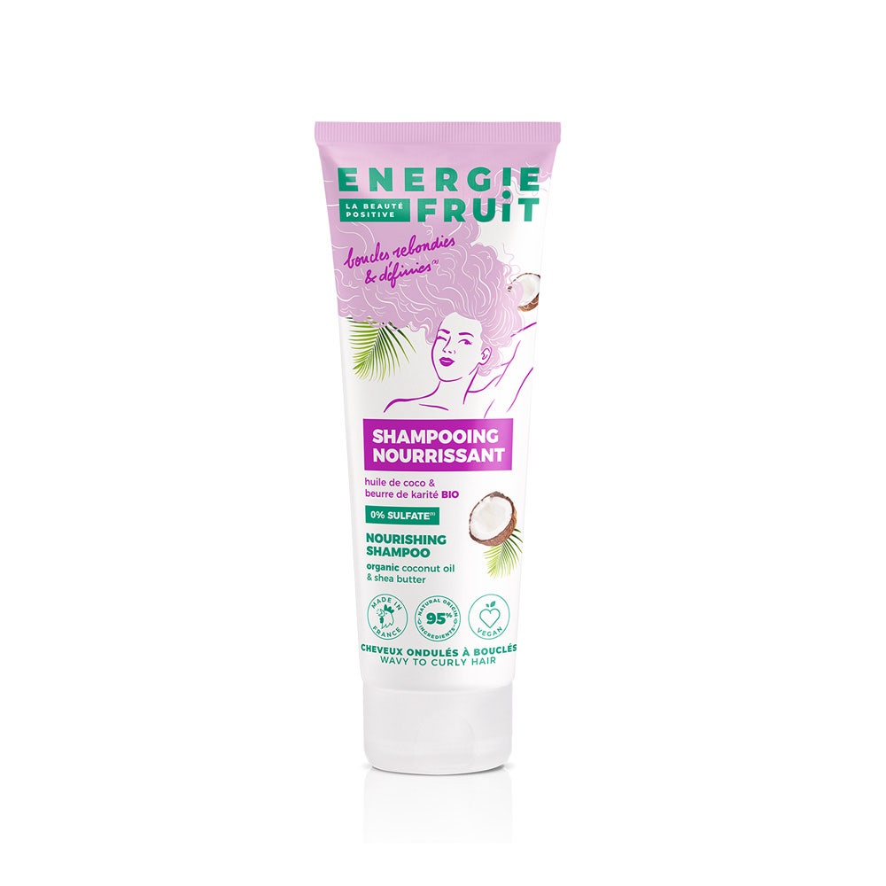 Energie Fruit Champú sin sulfatos coco y aceite de karité bio cabello rizado 250 ml