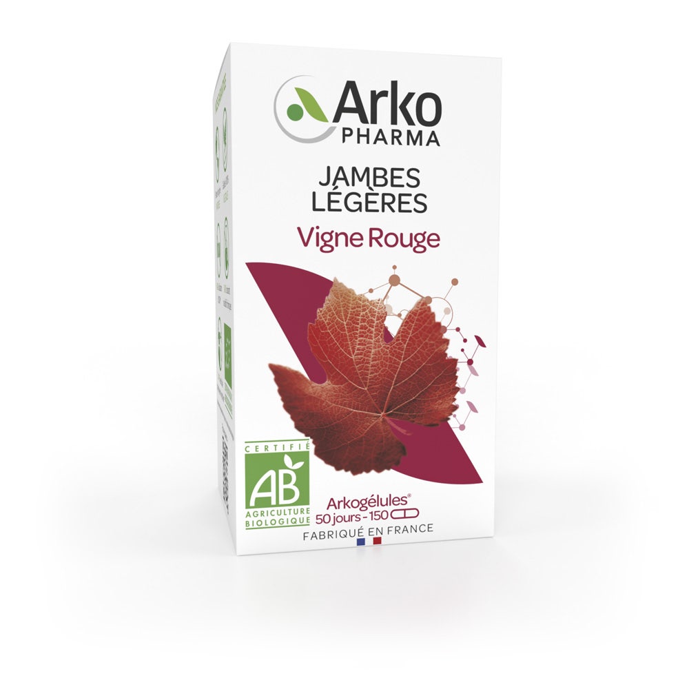 Arkopharma Arkogélules Vigne Rouge Bio Jambes Légères 150 gélules