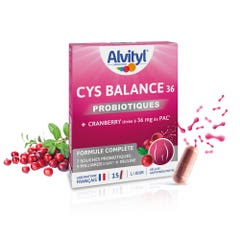 Alvityl Cys Balance 36 Probiotiques 15 gélules gastrorésistantes
