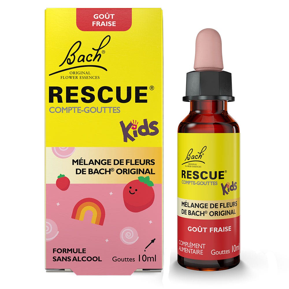 Rescue Kids Compte-Gouttes Concentré de Sérénité Goût Fraise 10ml