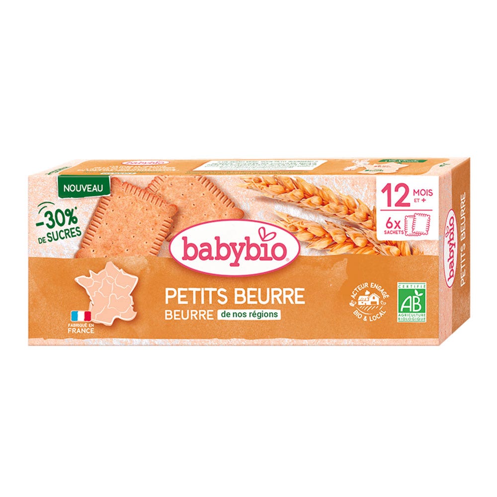 Babybio Petits Beurre Bio 12 Mois et Plus 6 Sachets de 2