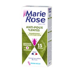 Marie Rose Shampooing Anti-Poux et Lentes Aux Actifs d'Origine Naturelle Dès 3 Ans Peigne Inclus 125ml