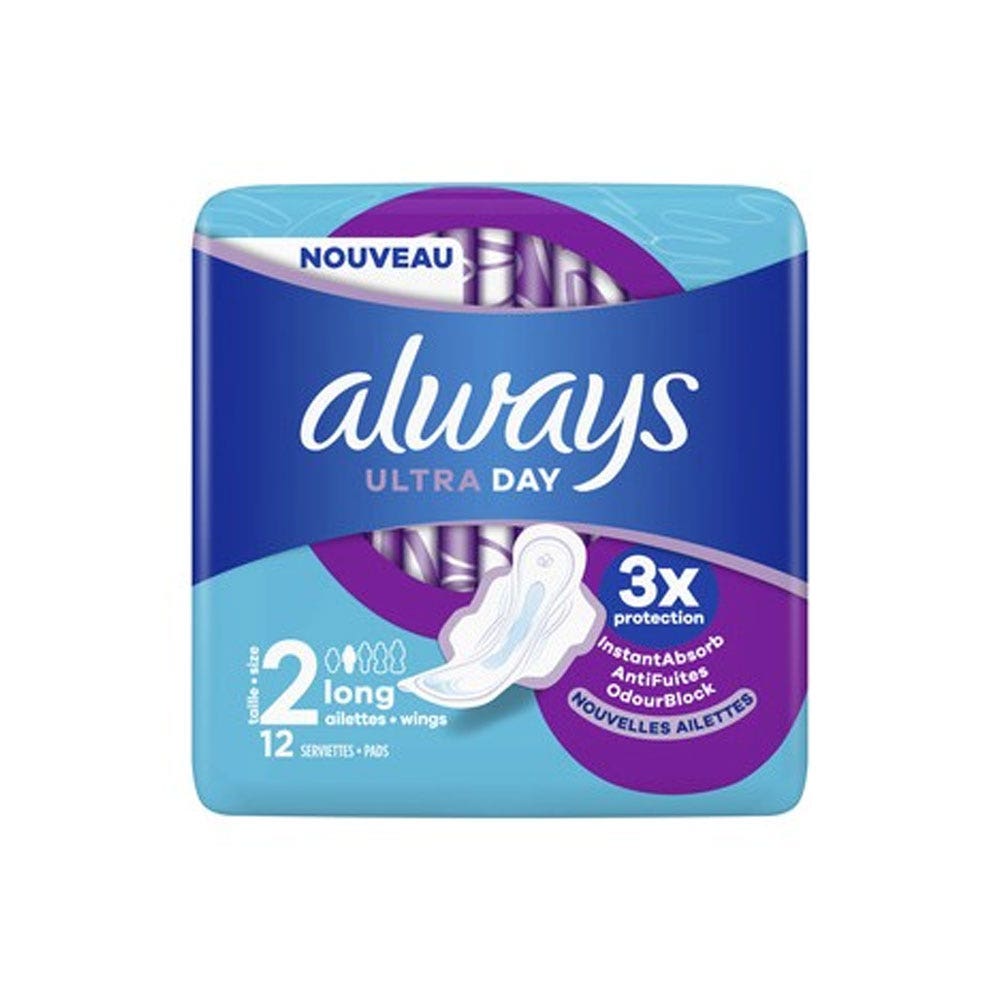 Always Ultra Serviettes hygiéniques Long taille 2 x12