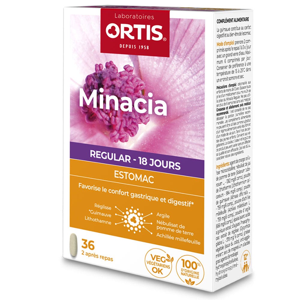 Ortis Minacia Regular 36 comprimés