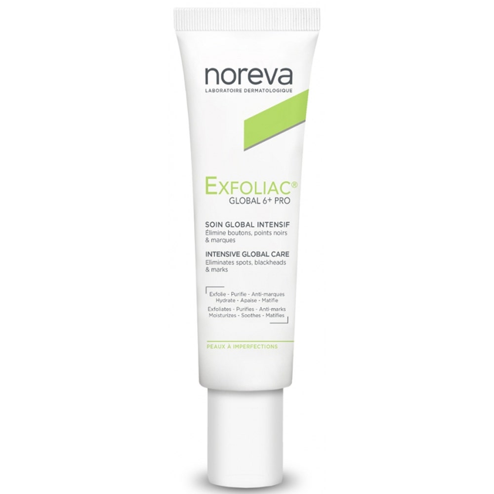 Noreva Exfoliac Exfoliac global 6+PRO soin global intensif, peaux à imperfections 30ml