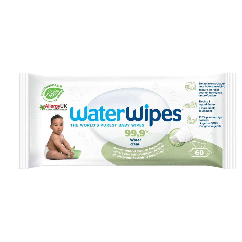 Waterwipes Lingettes Bébé texturées x60