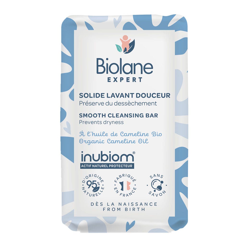 Biolane Expert Solide Lavant Douceur Sans Savon Huile de Cameline Bio 75g