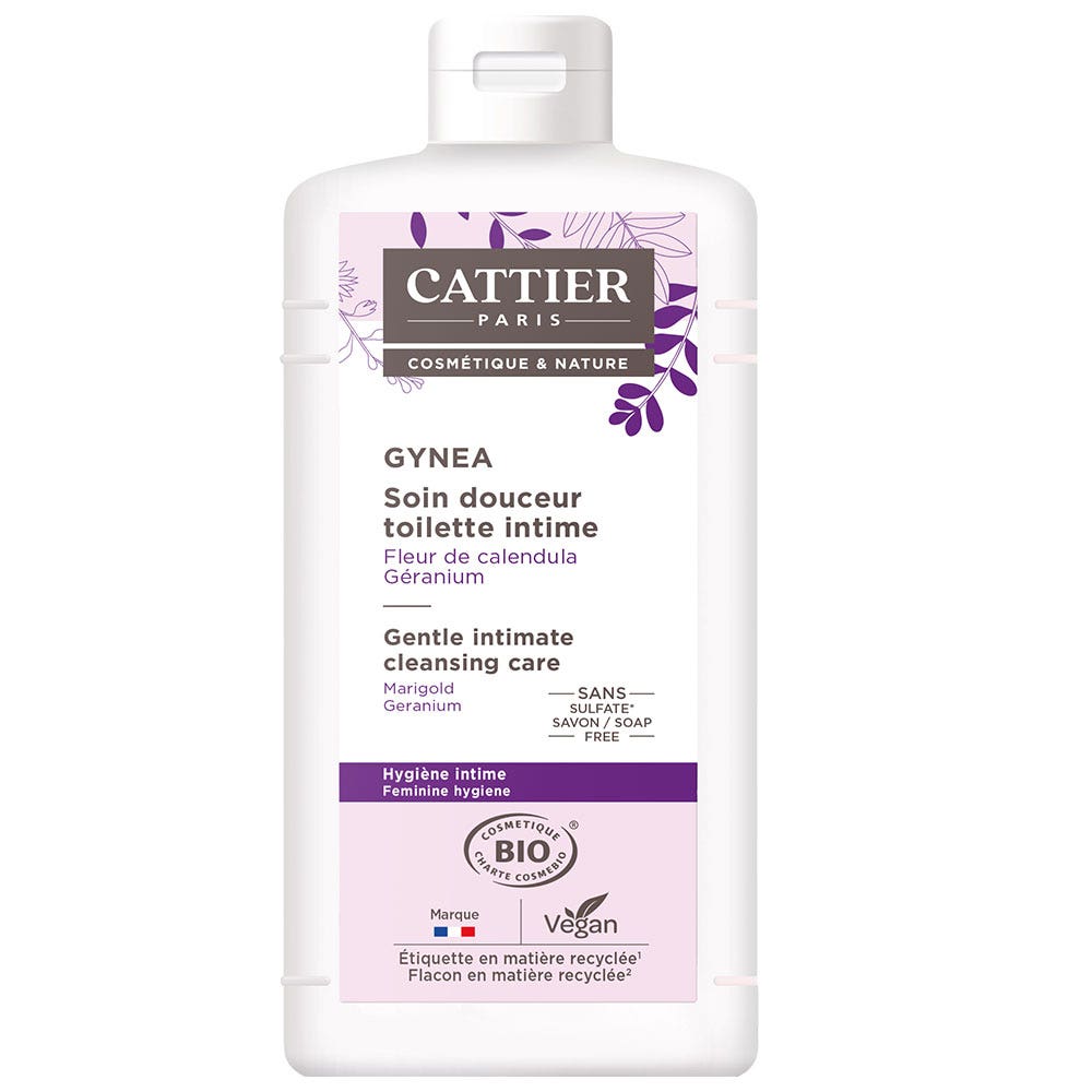 Cattier Gynea Soin Douceur Toilette Intime Fleur De Calendula Et Geranium Bio 500ml