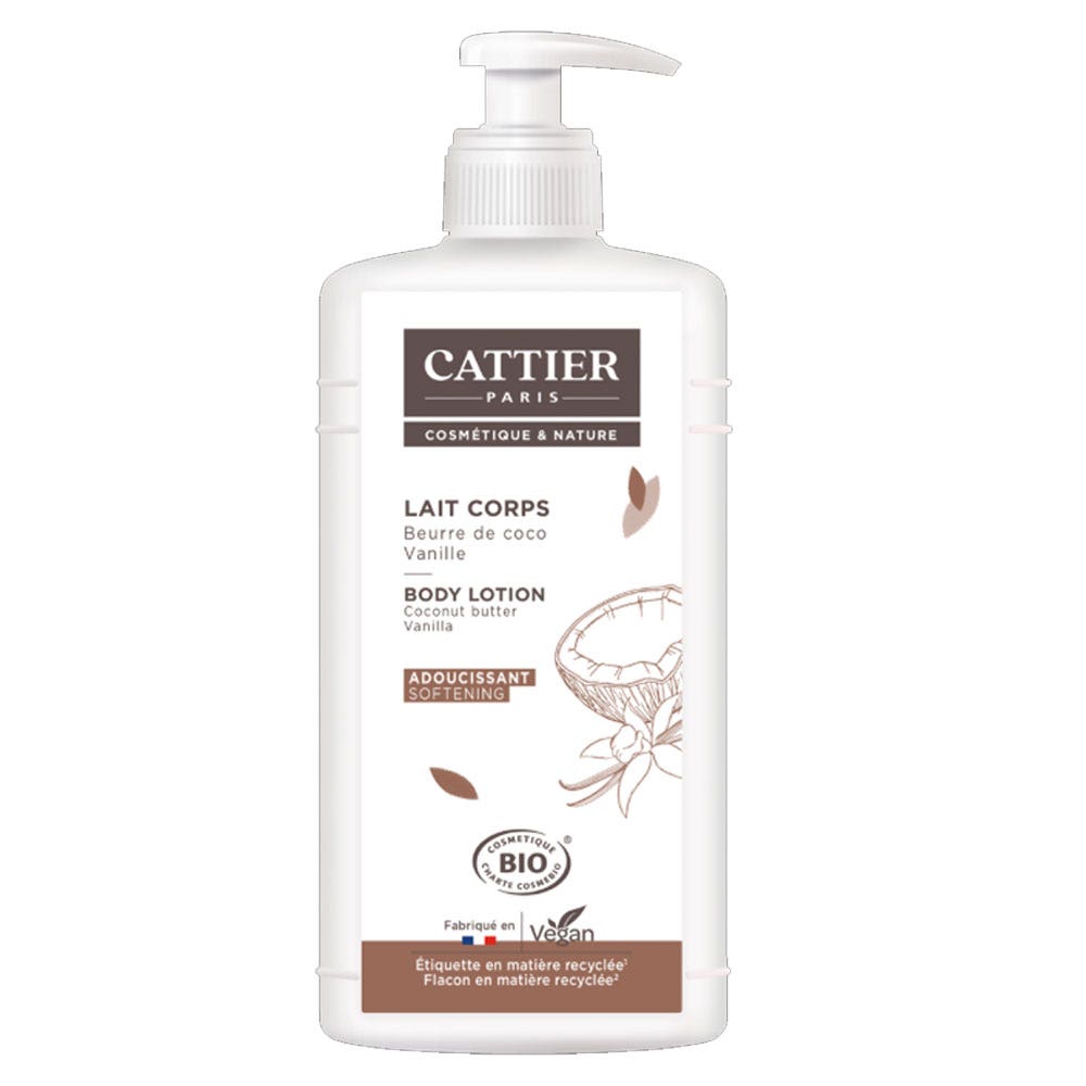 Cattier Lait Corps Beurre De Coco Vanille Bio 500ml