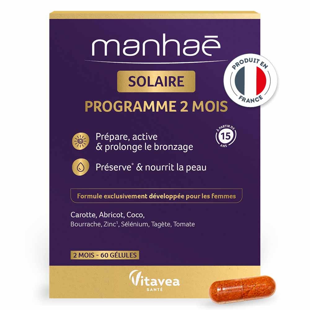 Manhaé Solaire Cure de 2 Mois 60 gélules