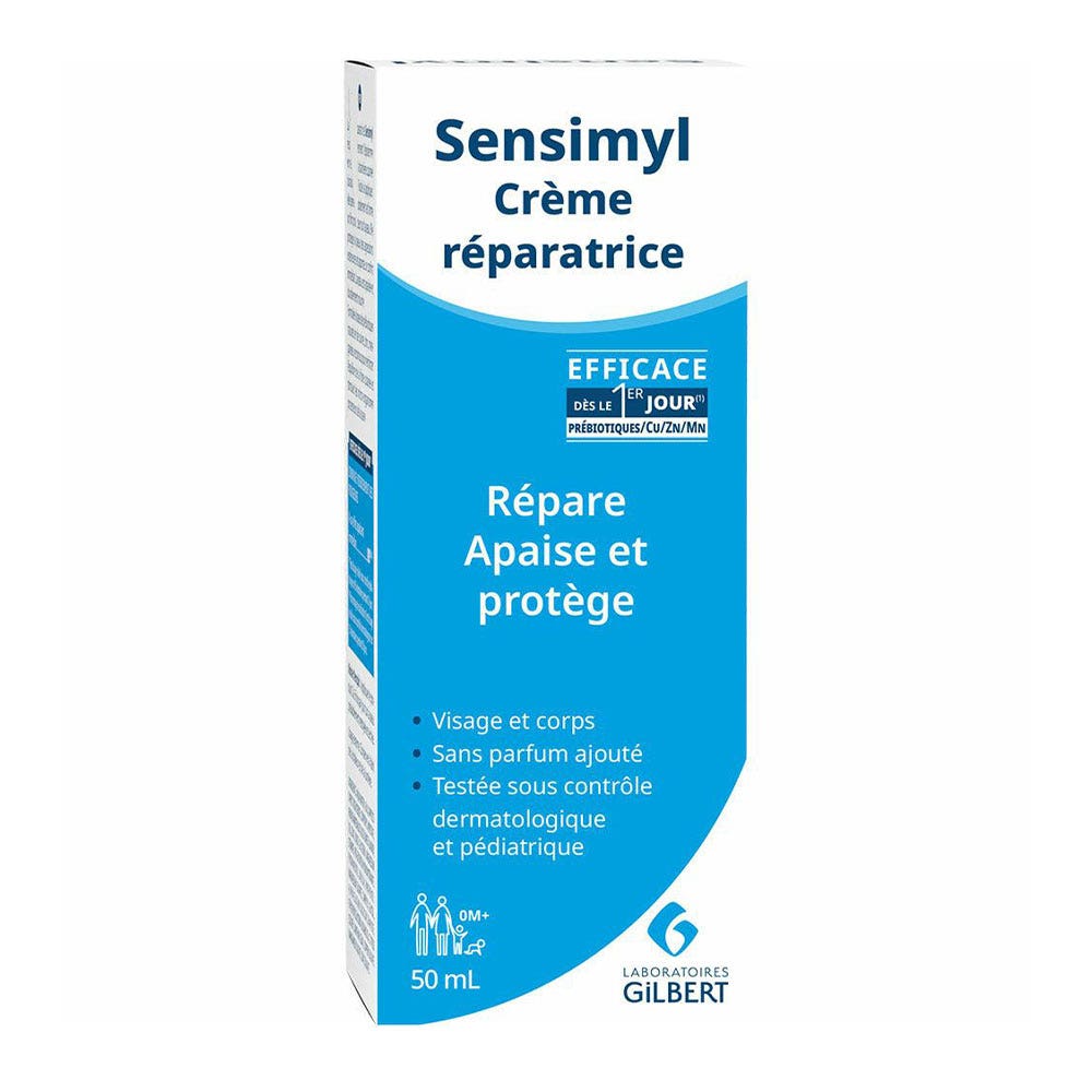 Sensimyl Crème Réparatrice Visage et Corps Peaux Sensibles Irritées Suintantes 50ml