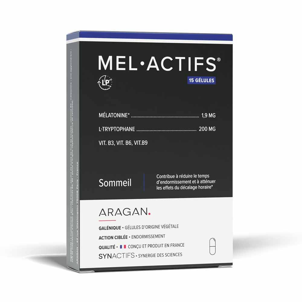 Aragan Synactifs MelActifs Sommeil 15 Gélules