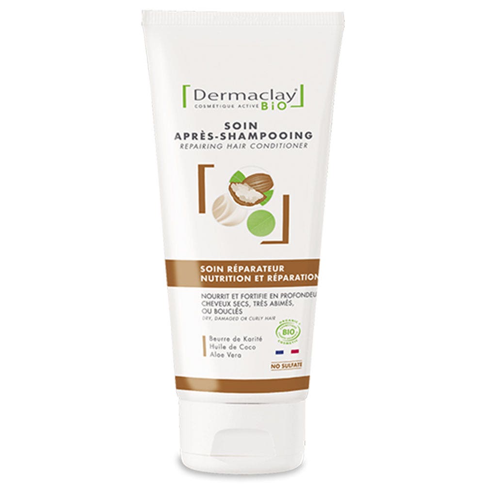 Dermaclay Soin Réparateur Nutrition Bio Cheveux Secs, Bouclés, Abimés 200ml