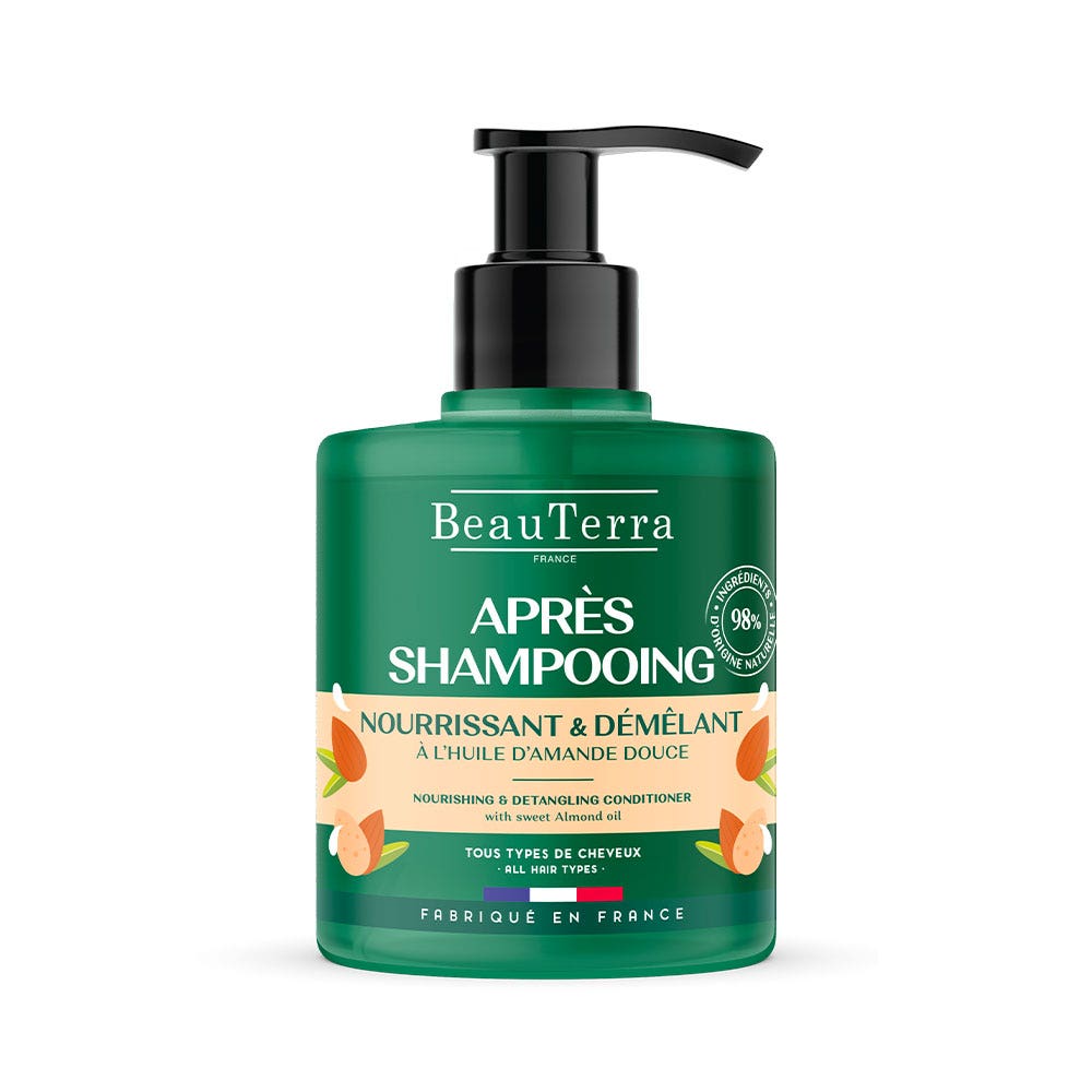 Beauterra Après-Shampooing Nourrissant et Démêlant Tous Types de Cheveux 500ml