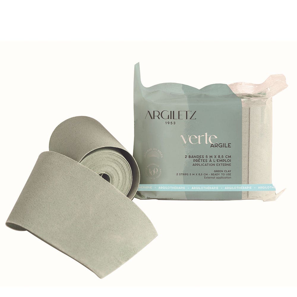 Argiletz Prêtes à l'emploi Argile Verte 2 bandes
