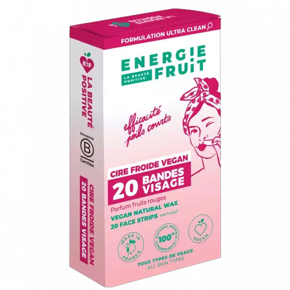 Energie Fruit Bande de Cire Froide Vegan Visage x20