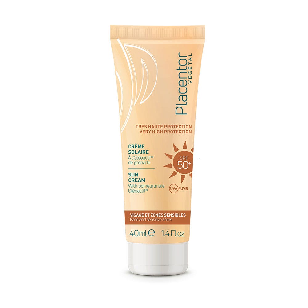 Placentor Végétal Crème solaire SPF50+ visage et zones sensibles 40ml