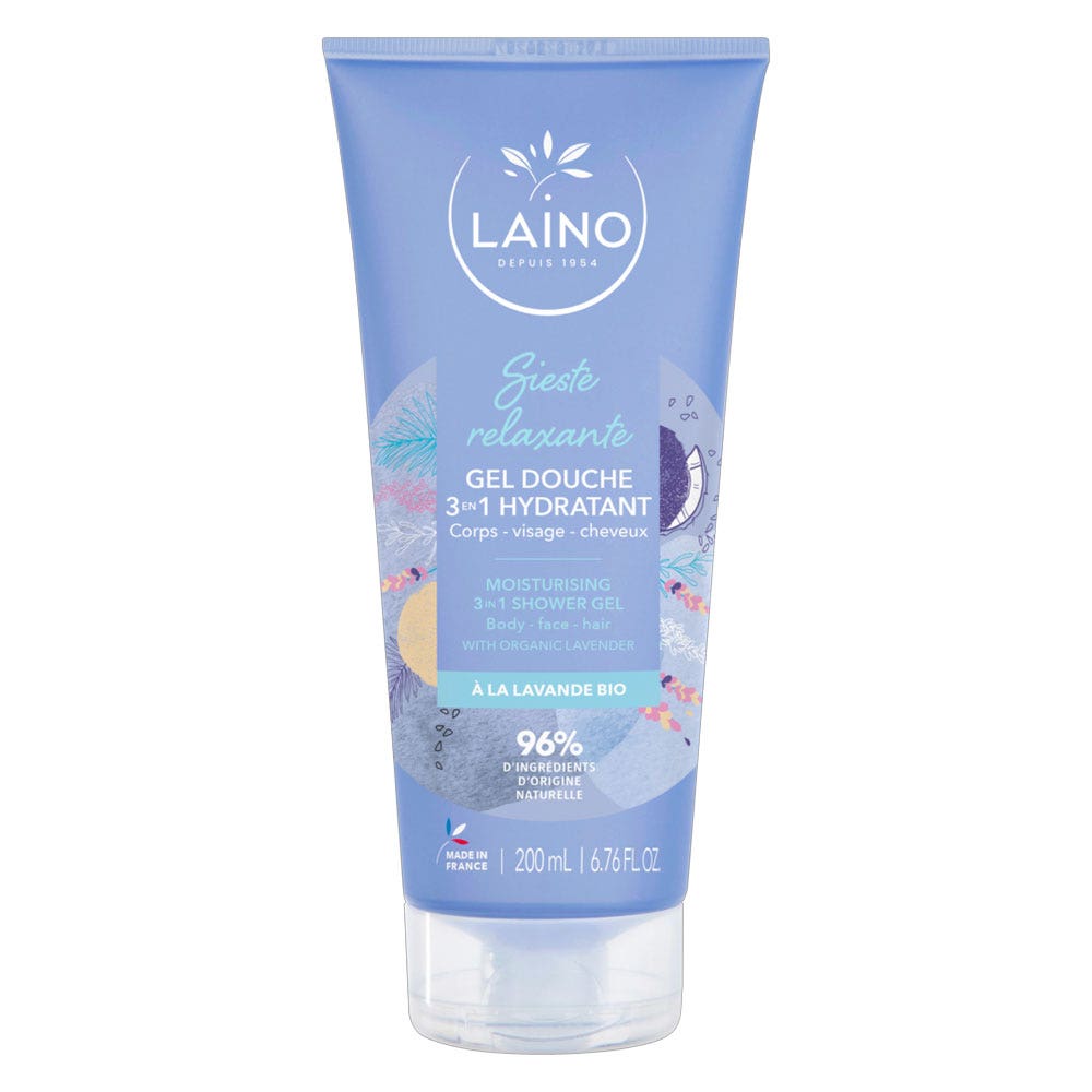 Laino Sieste Relaxante Gel Douche 3en1 Hydratant à la Lavande BIO 200ml