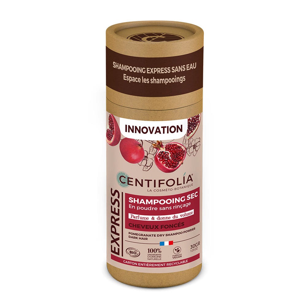 Centifolia Shampooing Sec en Poudre Sans Rinçage Cheveux Foncés 30g