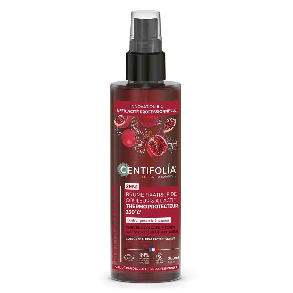Centifolia Brume Fixatrice de Couleur à L'actif Thermo Protecteur 230C Cheveux Colorés ou Méchés 200ml
