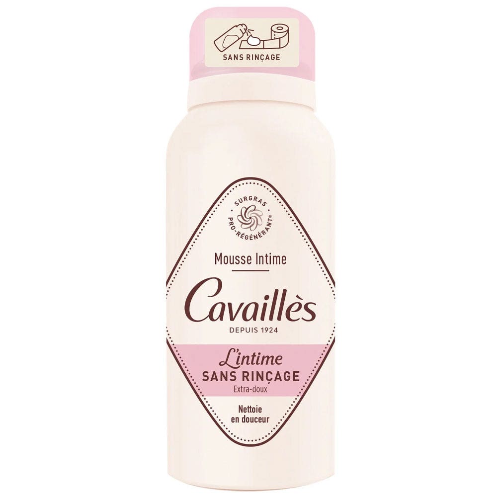 Cavaillès Surgras Pro-Régénérant Mousse Intime Sans Rinçage Extra-Doux 100ml