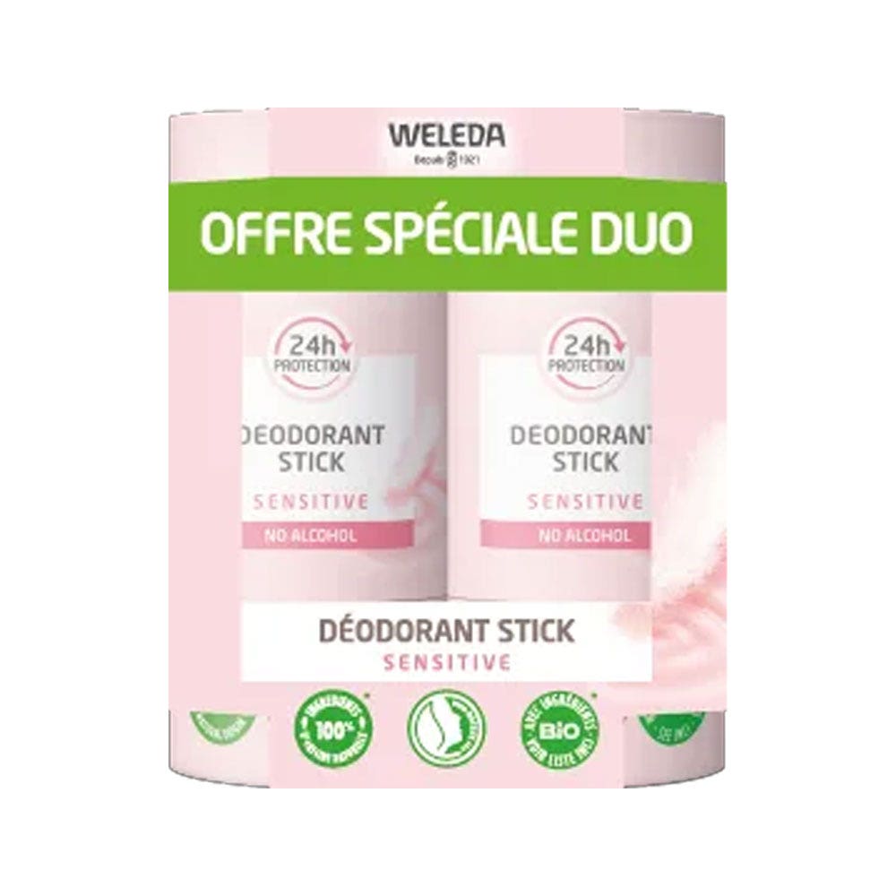 Weleda Déodorant Stick 24h Sensitive 2x50g