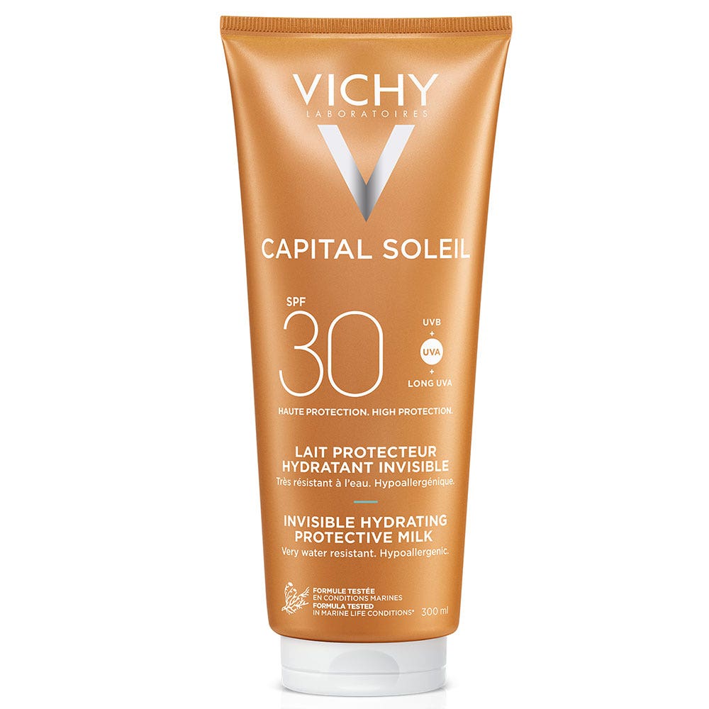 Vichy Capital Soleil Lait Protecteur Invisible SPF30 Visage et Corps 300ml